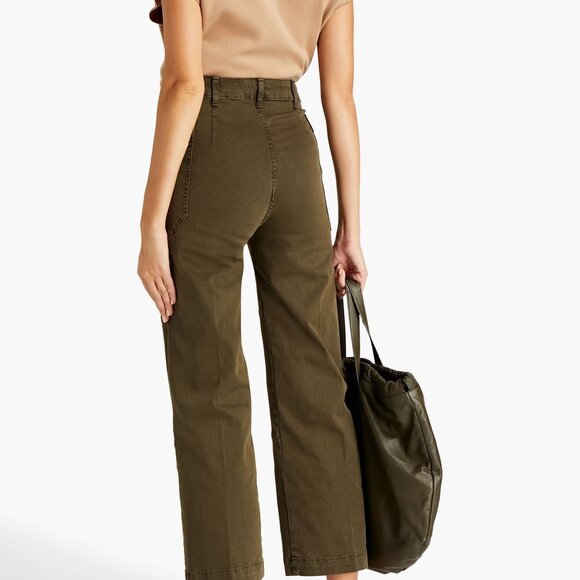 FRAME Cropped stretch-cotton twill cargo pants - Picture 3 of 7